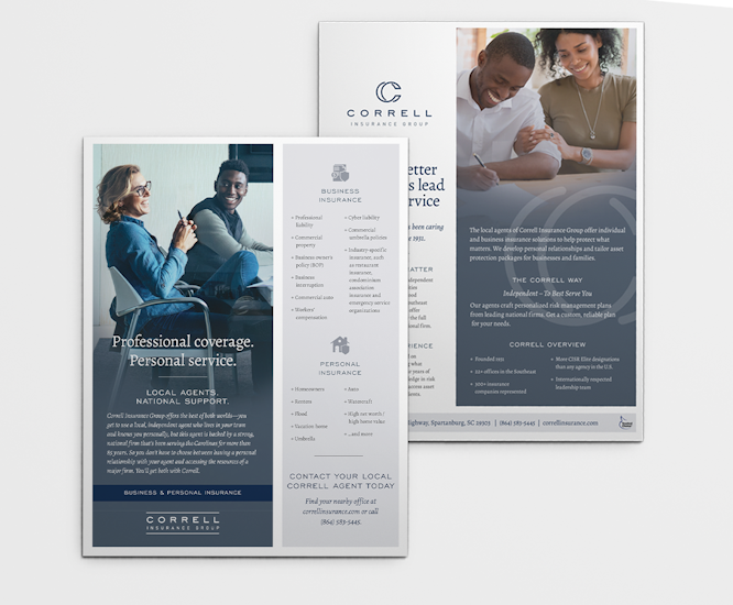 Brochure Design for Correll Insurance