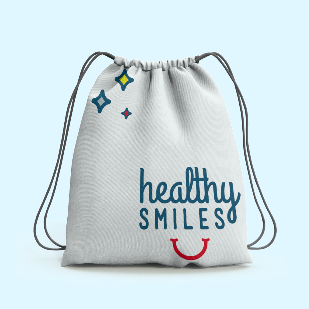 Healthy Smiles bag and water bottle